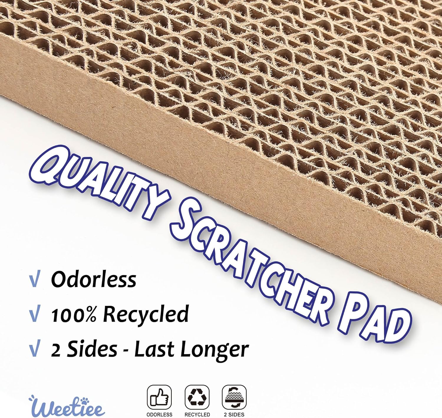 Cardboard Cat Scratcher, [Van Gogh Inspiration] Oil Painting Cat Scratching Board with Frame, Recycled Cat Scratch Pad for Indoor Cats, Cat Bed with Vintage Art Picture, Starry Night