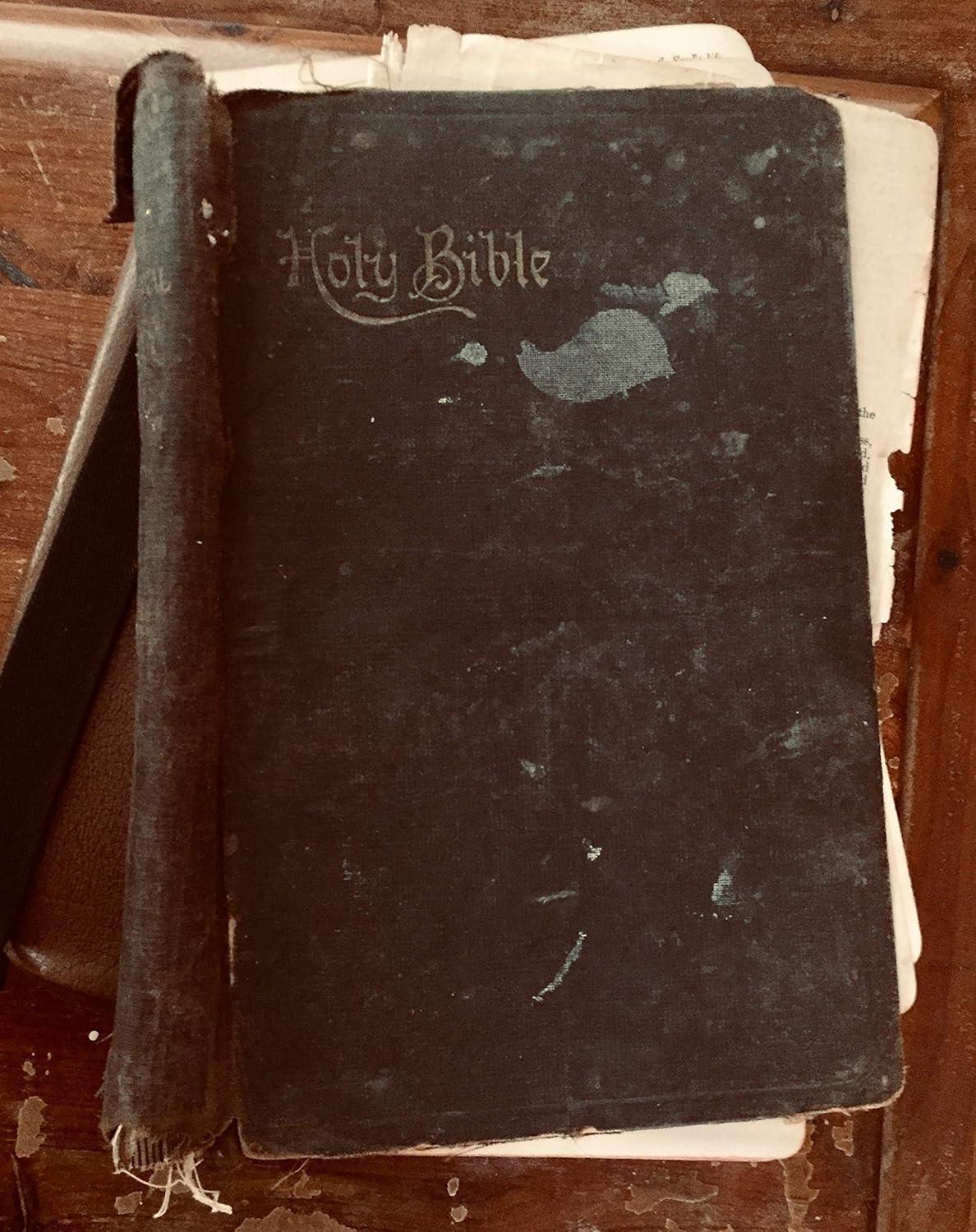 Dorinta Handmade Rescued Antique Bible Glass Tree Decor & Christmas Ornaments with Silver Cross - Hanging Accessories For Home, Office, Church - Unique Gift for Friends, Family, Pastor : Handmade Products