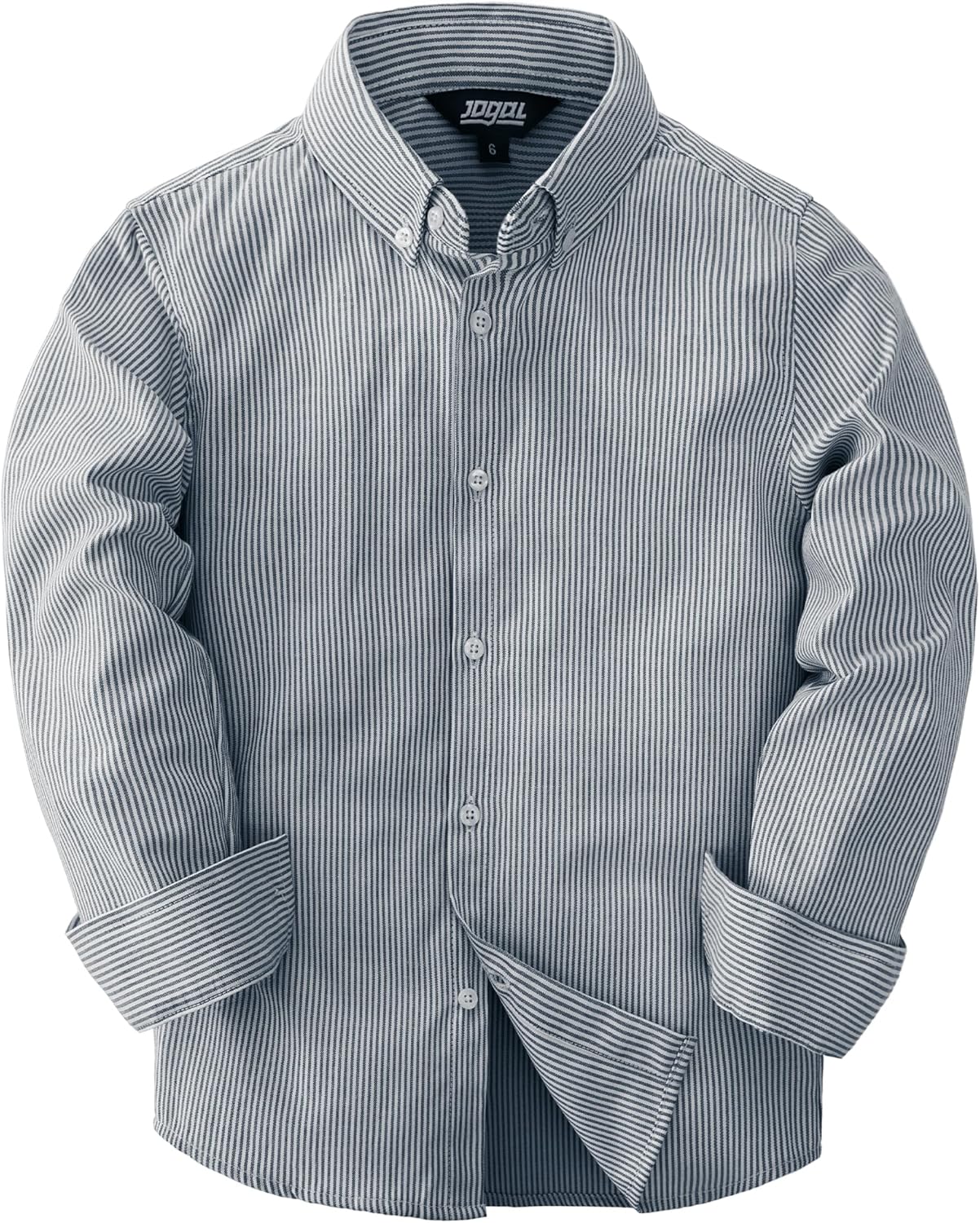 JOGAL Boys Long Sleeve Oxford Dress Shirts Casual Button Down Shirts Striped Tops for 6-14 Years JOGAL Boys Long Sleeve Oxford Dress Shirts Casual Button Down Shirts Striped Tops for 6-14 Years