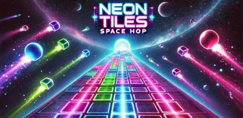 Neon Tiles Space Hop