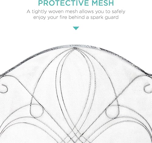 Vista 10 de Best Choice Products - Protector de pantalla de seguridad contra chispas para chimenea de 3 paneles