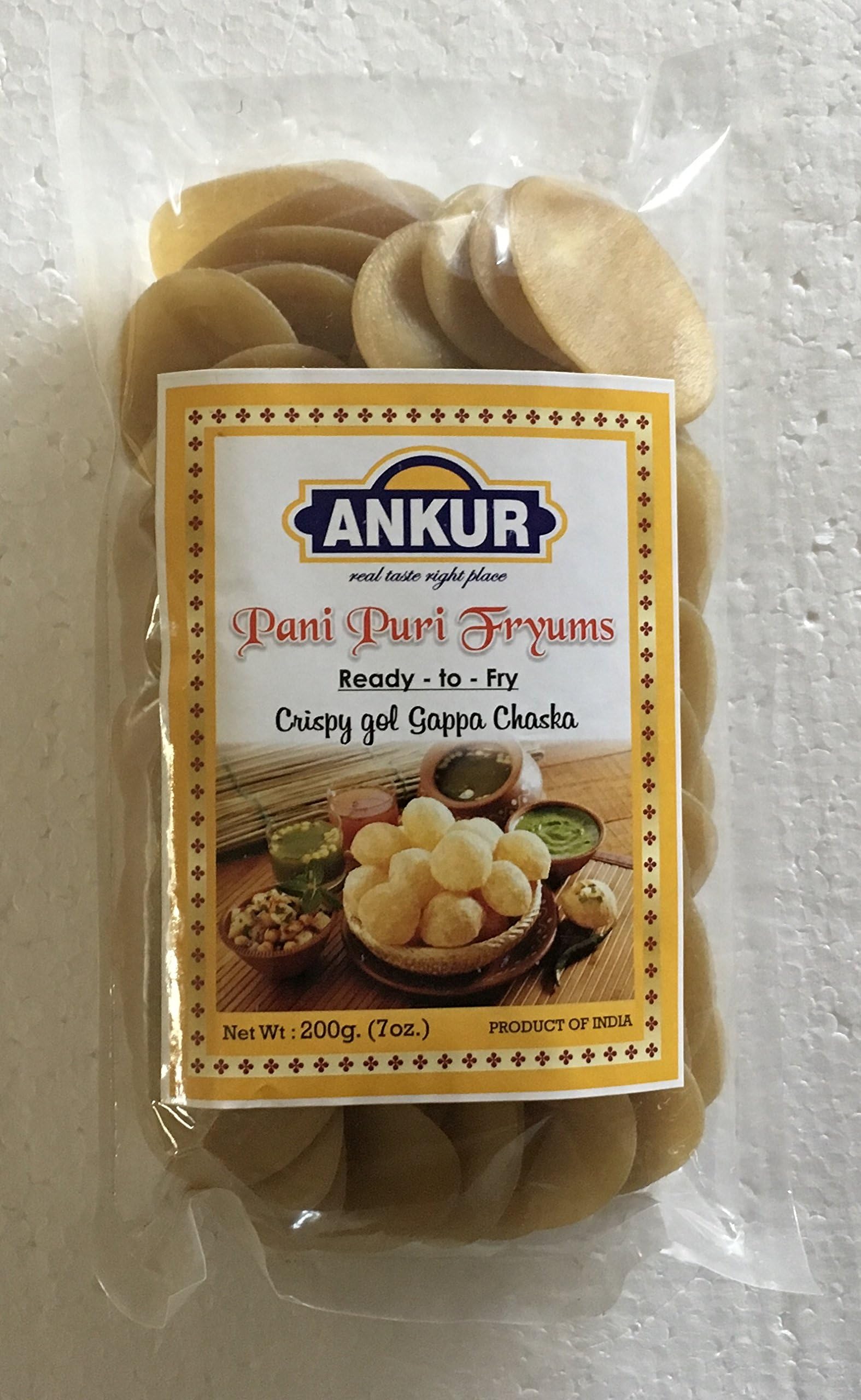Ankur Ready-to-Fry Pani Puri Fryums - 200g