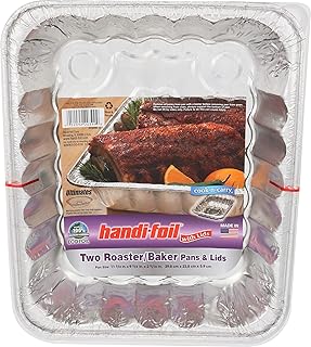 HANDI FOIL Roaster Baker Pans Lids Set, 2 Count