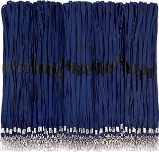 Windyun 500 Pcs Breakaway Lanyards for ID Badges Bulk, Navy Blue