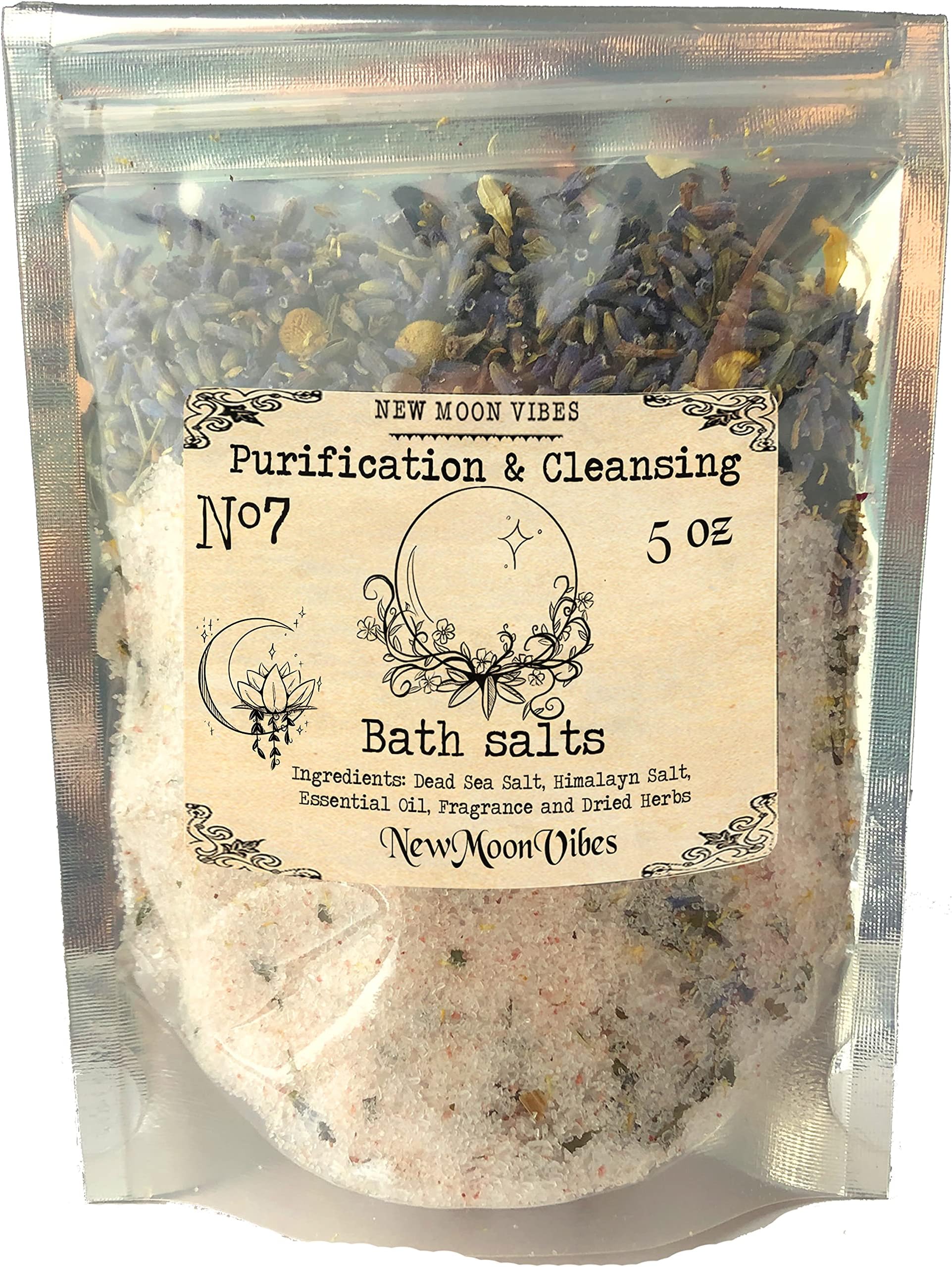 Purification Cleansing Essential Oils Herbal Spell Ritual Bath Salts with Real Herbs Botanicals Infused Smudge Banish Negative People Feelings Guilt Shame Sadness Grief Unwanted Energy Break Spells