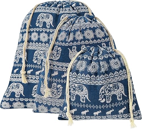 Miniatura 7 de CAIRIAC Bromas de algodón reutilizables con cordón de ajuste, bolsas de muselina con cordón para regalos, bolsas de regalo multiusos con cordón de