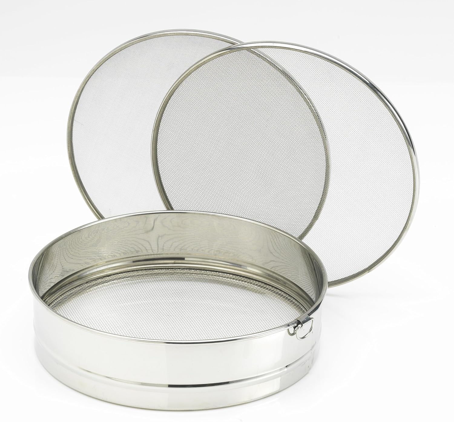 Art69522 Sieve with 3 Grids Stainless Steel Silver 22 x 22 x 6.5 cm