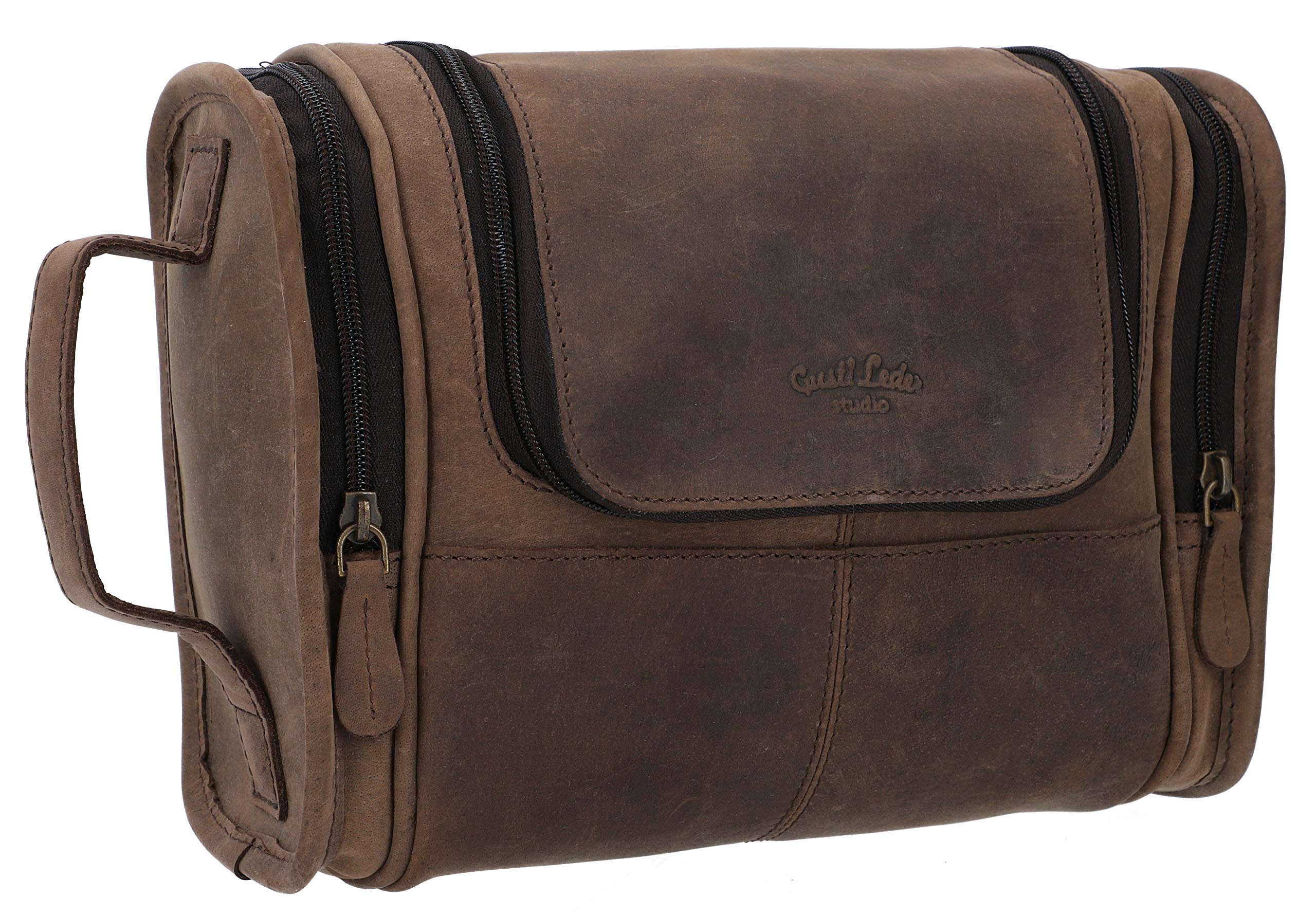 Gusti Leder Studio Chester Neceser de Cuero Bolsa de Viaje Impermeable Bolso para Cosméticos Maquillaje Make Up Utensilios Accesorios 2H30-20-4wp