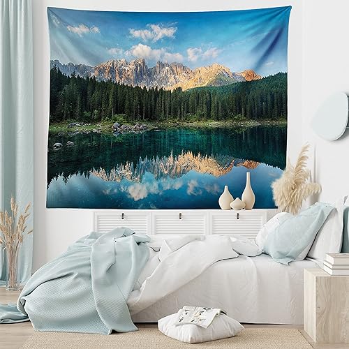 Miniatura 1 de Ambesonne - Colección de decoración de la casa de la granja la cálida primavera del sol brillando a través del toldo de los árboles de haya altos