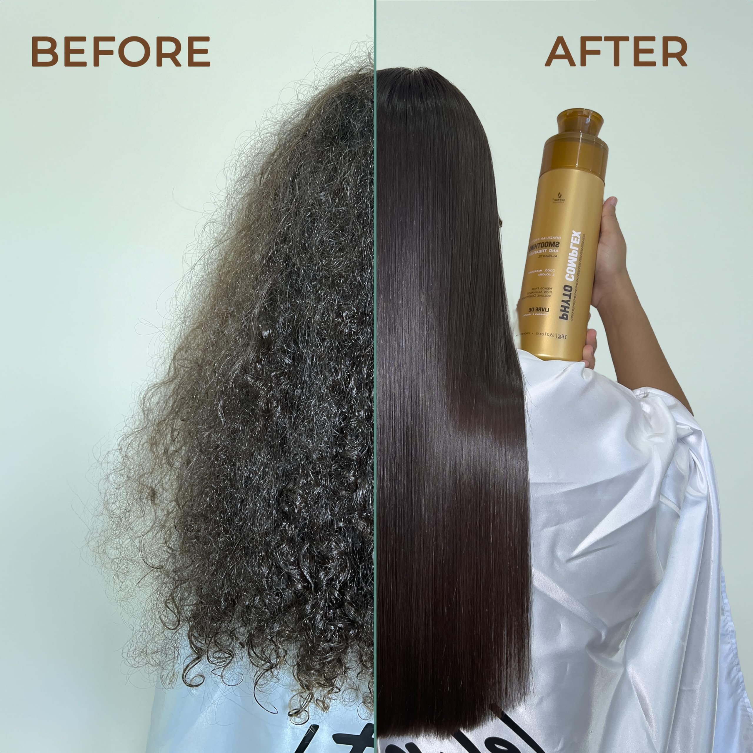 Let Me Be - Lissage Brésilien Bio Sans Formol Phyto Complex - Traitement Capillaire Professionnel à la Kératine Hydrolysée, Soin Anti-Frisottis Nourrissant et Réparateur de Longue Durée - 1L