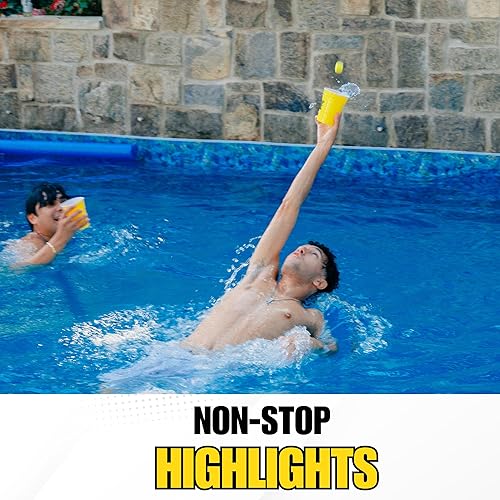 Miniatura 6 de Juego de billar competitivo para adultos, 2 a 4 jugadores, juego de dados flotantes de gran tamaño con tazas y divisor de 20 pies, juego de fiesta