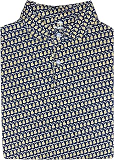 State Print Golf Shirt for Men – Men’s University Polo Moisture Wicking Dry Fit Performance Short Sleeve Regular Fit
