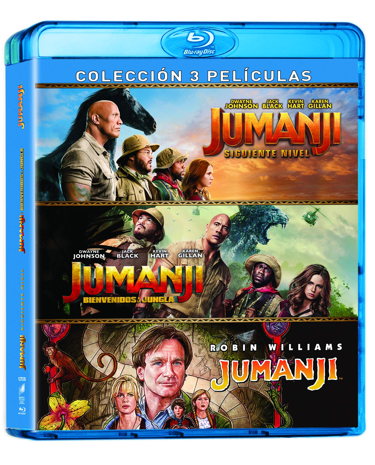 Jumanji: 1995 + Bienvenidos a la Jungla + El Siguiente Nivel (BD) [Blu-ray]