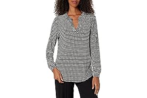 Anne Klein Printed Round Neck Tunic Women's