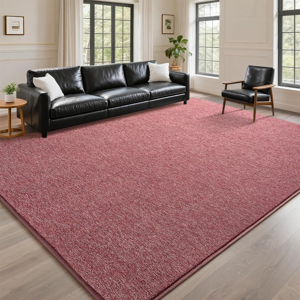 DweIke Modern Area Rugs for Bedroom Living Room, 4x6 ft Red White Rug for Kids Boys Girls Room Decor, Soft Fluffy Washable Memory Foam Carpet for Nursery Classroom Dorm Home
