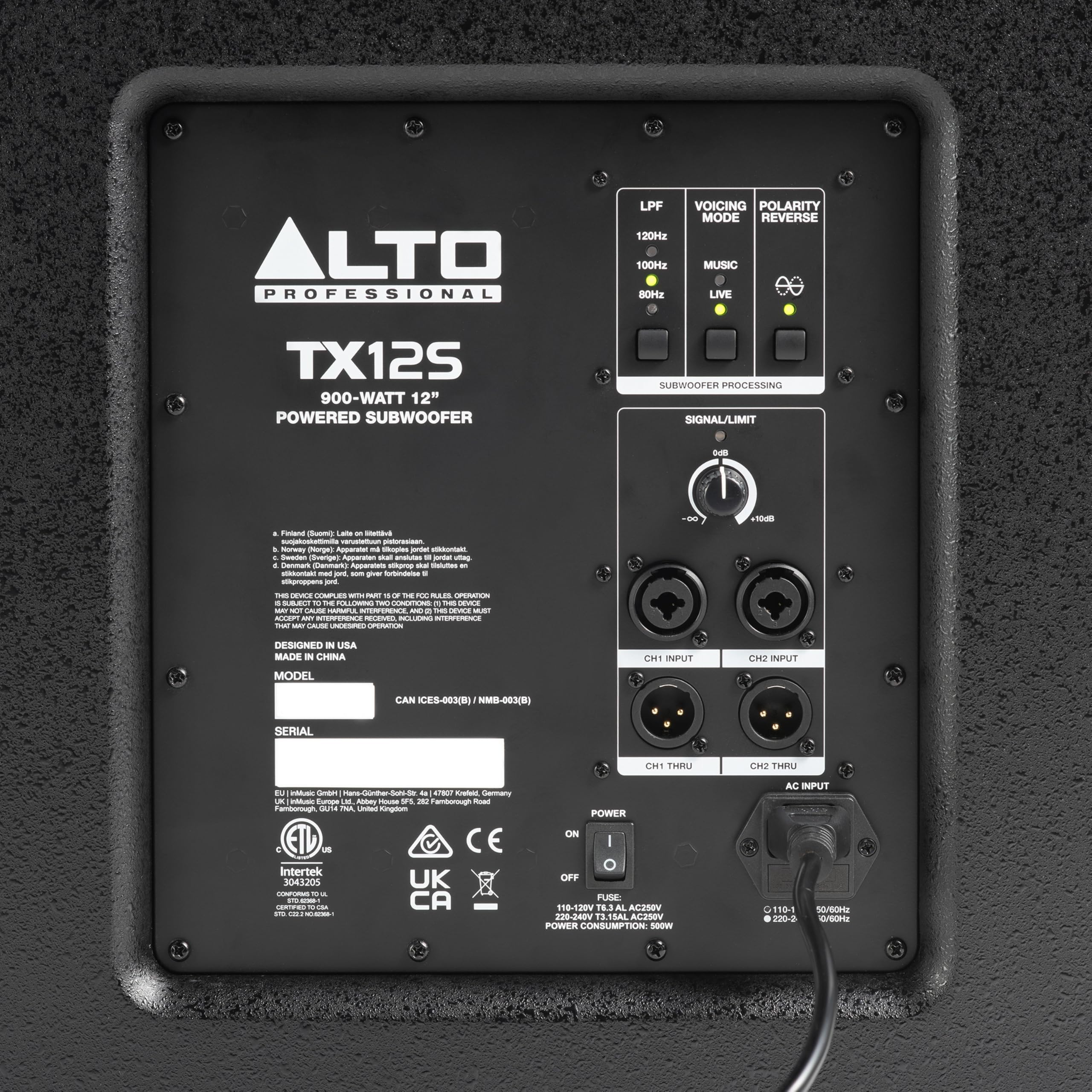 ALTO TX12S - 900W 12-Zoll Aktiv Subwoofer, DSP-optimierter PA Anlage mit 2-Zoll Schwingspule, überragendem Bass, einfachem Aufbau