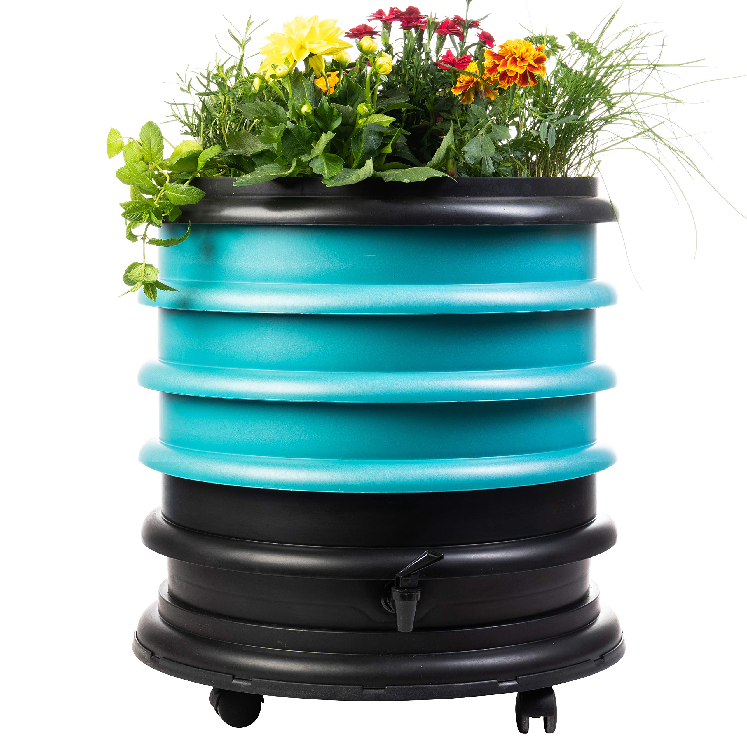WORMbox | Wormery Worm Farm composter 3 Dark green Trays + Planter | 48 liters | Organic Waste Compost, make your Worm Castings — view 62