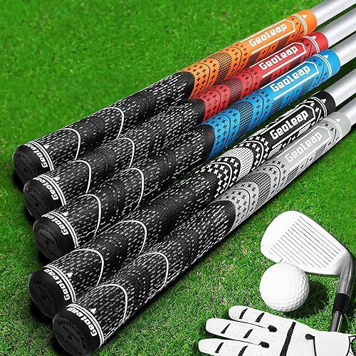 Miniatura 4 de Geoleap Juego de 13 agarres de golf con cintas y con todos los kits de reparación para elegir, agarres híbridos para palos de golf, estándarmediano,
