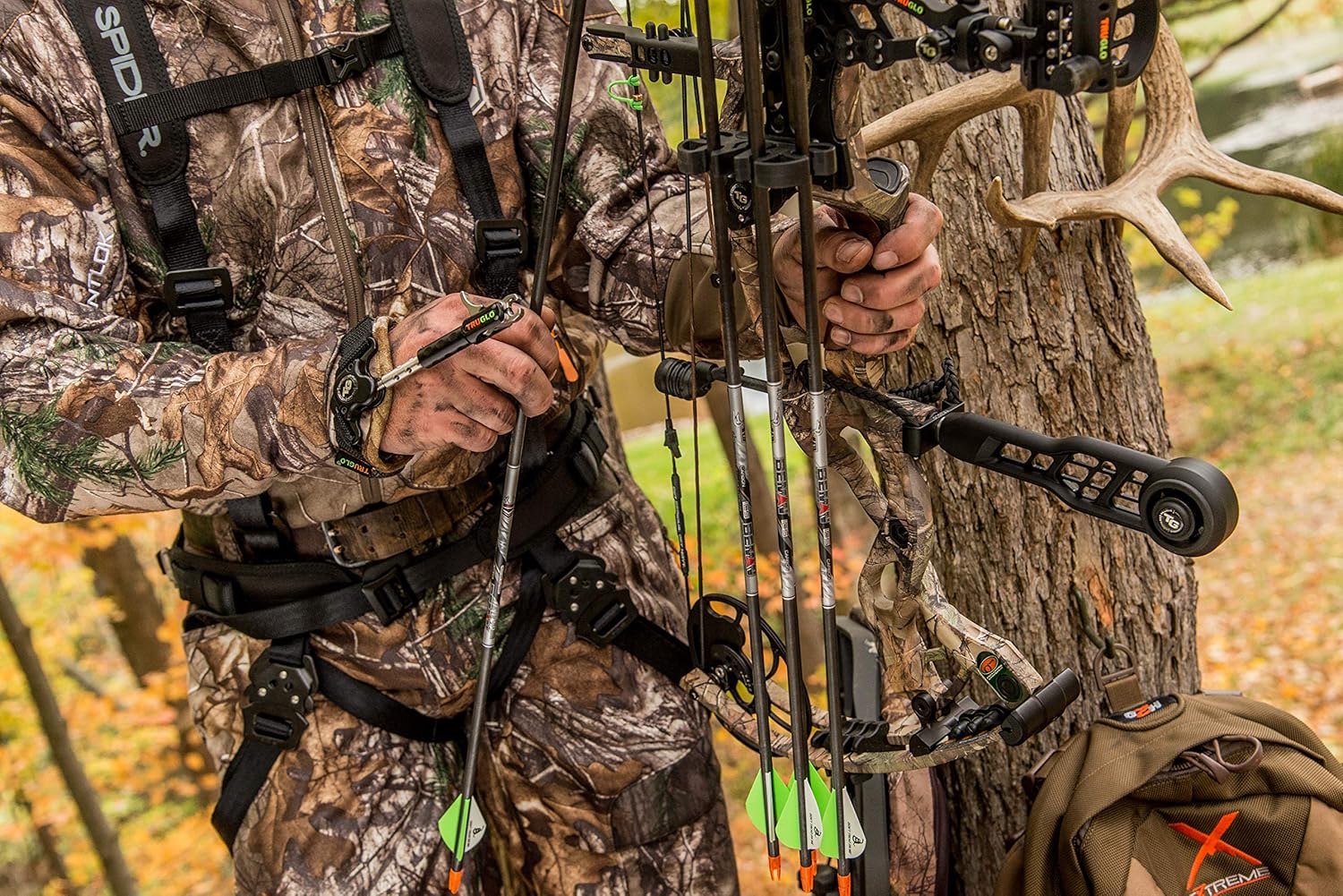 TRUGLO NITRUS Ultra-Smooth Dual-Jaw Archery Release Realtree APG Camo BOA Strap Side-Lock Connection