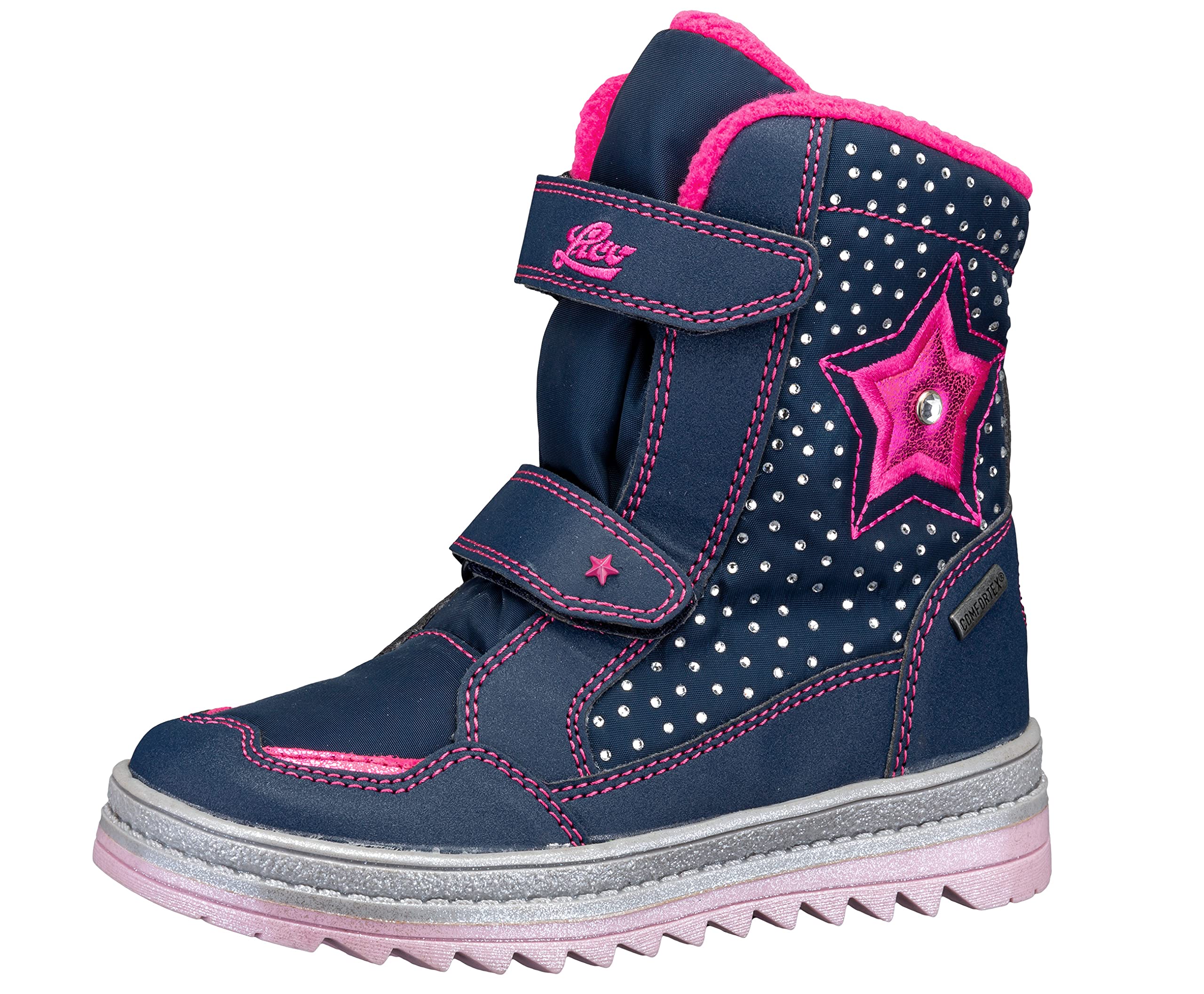 Lico Aura V Snow Boot, Navy Pink, 5 UK