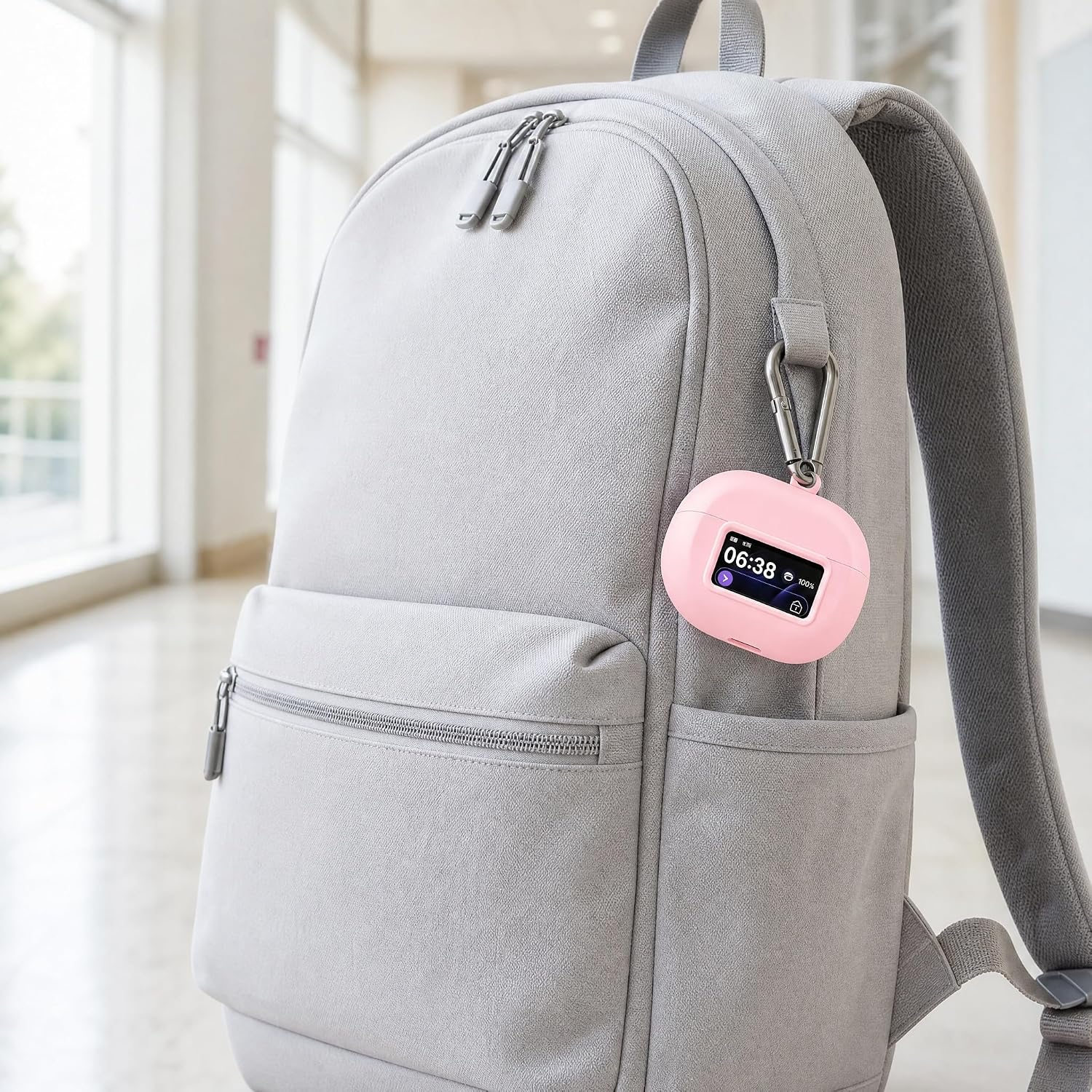 for TOZ0 NC20 Pro/NC20 Silicone Case with Cleaner Kit, LED Display Visible Shockproof Cover, Carabiner & 2 Lanyards for Easy Carry