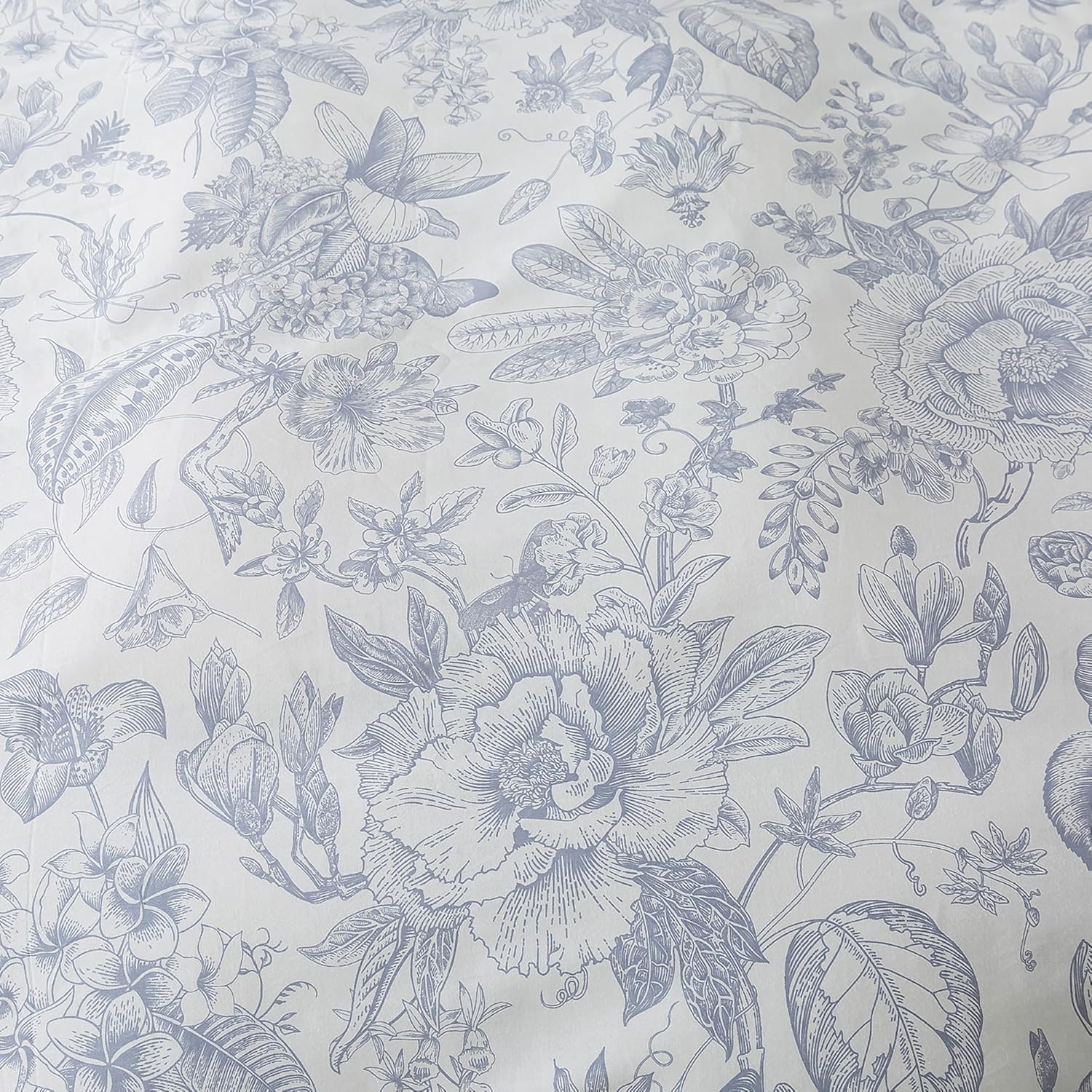 HoneiLife King Duvet Cover Set - 100% Cotton Comforter Cover Floral Duvet Cover Sets,Soft & Breathable Duvet Cover with Zipper Closure and Corner Ties,3pcs Wildflower Comforter Cover Sets-Herbs - Image 6