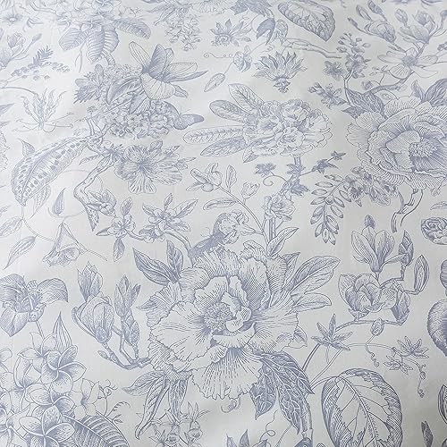 Miniatura 165 de HoneiLife - Juego de funda de edredón floral 100% algodón, 3 piezas, botánica, ropa de cama con cierre de cremallera y lazos en las esquinas