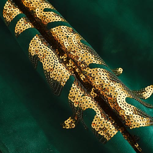 Miniatura 5 de Fundas de almohada de Navidad de 18 x 18 pulgadas, juego de 2 fundas de almohada verde oscuro con lentejuelas para árbol de Navidad, decoración de