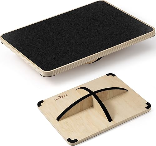 Multi-Optional Wooden Balance Board for all kind of balance tranning, Extra-Large Anti-Slip Wobble, Rocker and Plank Board for Balance and Core