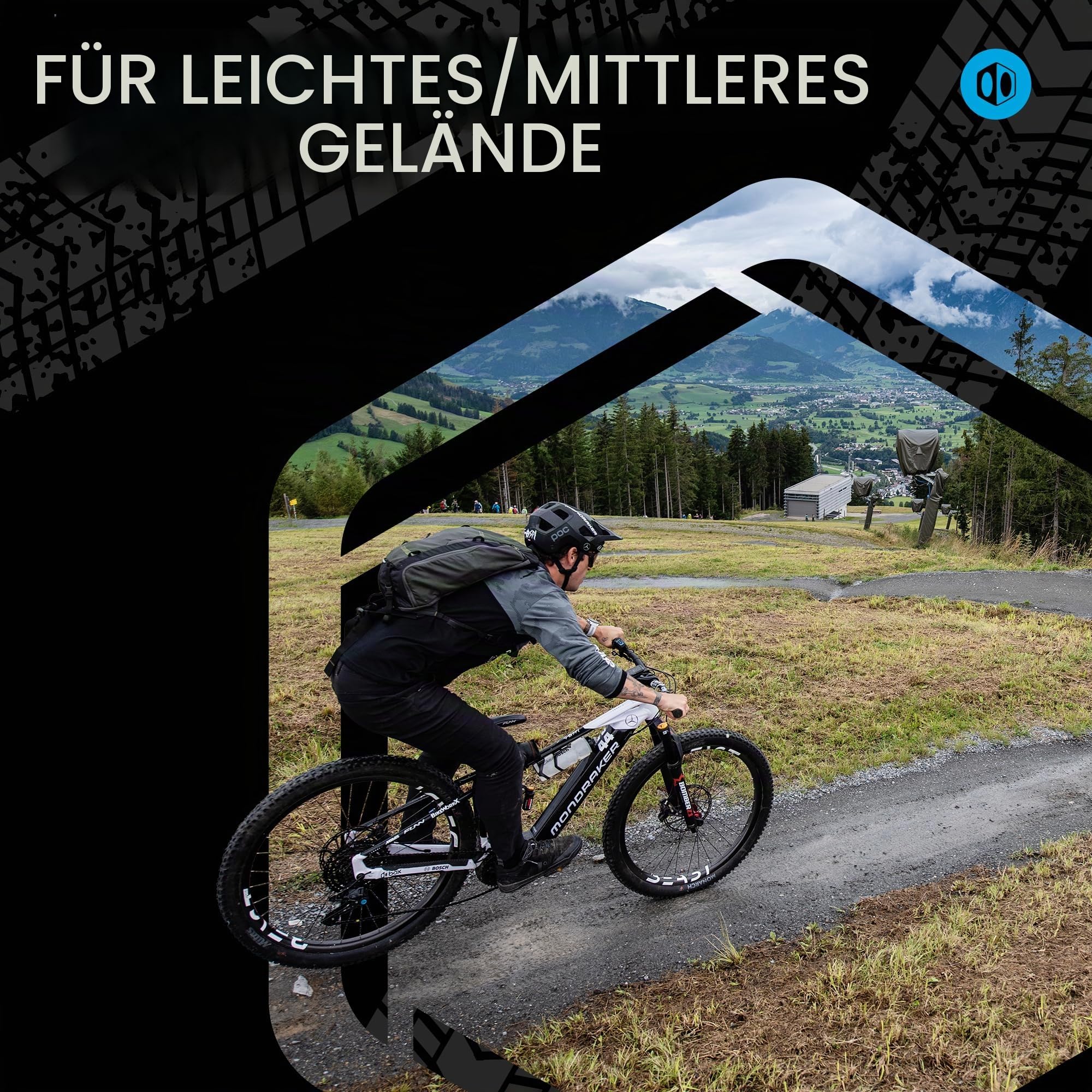 Box Three Prime 9 X-Wide Schaltwerk Fahrräder MTB Kleiderbügel Nicht Direkte Montage für Mountainbike, Radfahren Fertig Matt Onyx Versiegelte Lagerscheiben | Schwarz