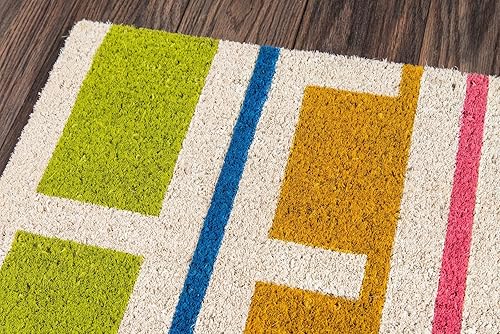 Miniatura 3 de Novogratz Aloha Collection Hello Felpudo multicolor, 1 pies 6 pulgadas x 2 pies 6 pulgadas, multicolor