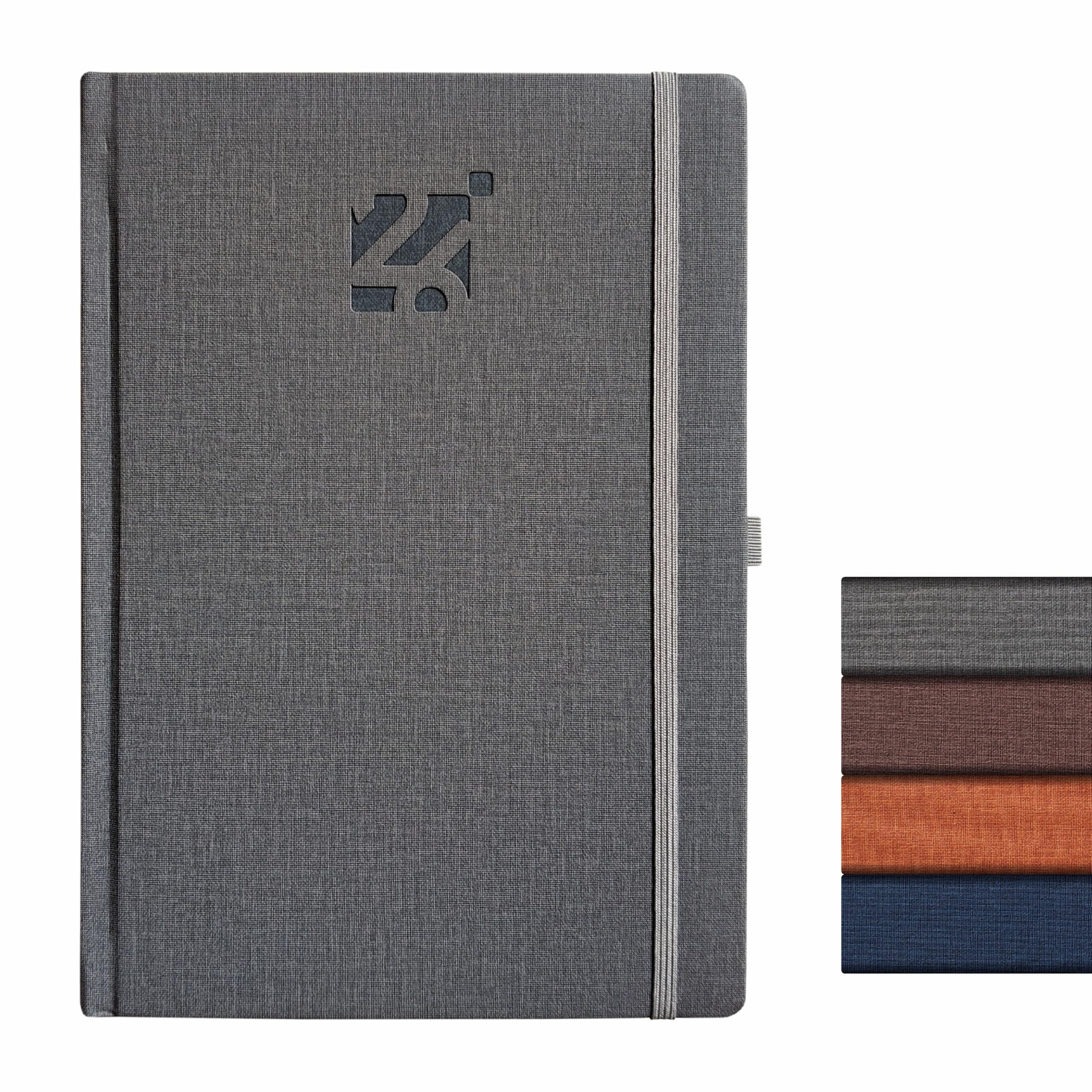 Blaze 2026 Diary with Dates, 2026 Daily Planner Full Page Per Day with Monthly Calendar, New Year Diary 2026 Year Planner 80 GSM Size A5 21x14cm 365 Days Aesthetic Book & Daily Diary - Grey