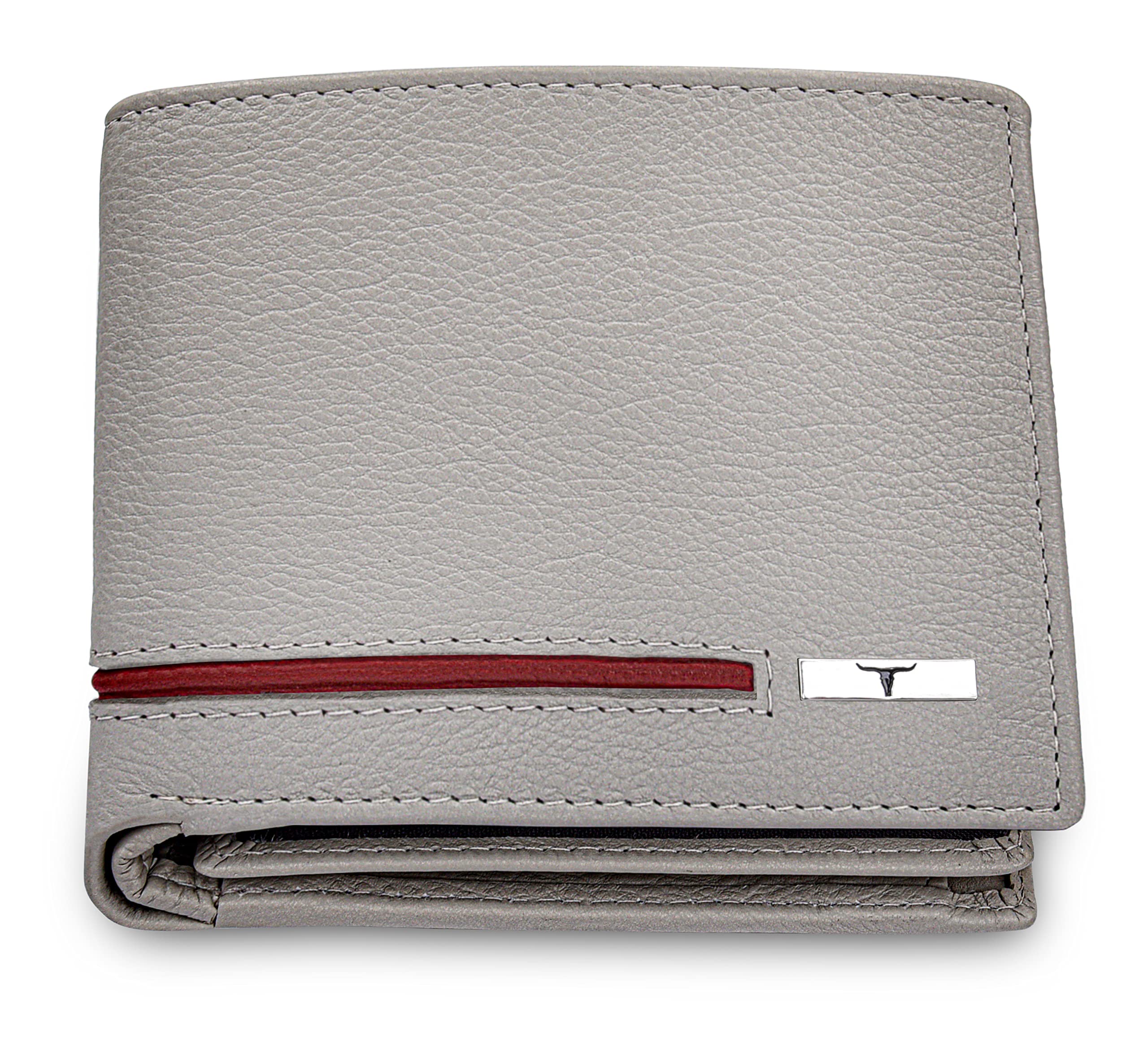URBAN FOREST Stag Sand/Red Leather Wallet & Pen Combo Gift Set for Men - Image 6 thumbnail
