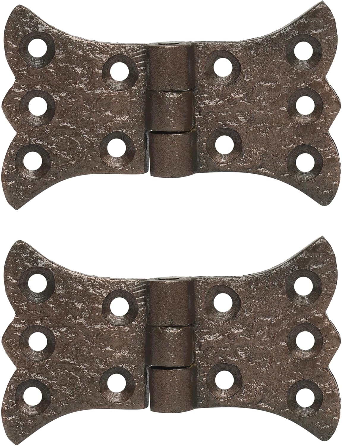 SKANDH Iron Butterfly Hinge | Decorative Hinges | Antique Black Finish for Barn Doors, Gates, Kitchen Cabinets, Sheds, Wooden Box, Furniture, Cedar Chest and Trunks (Pack of 4)