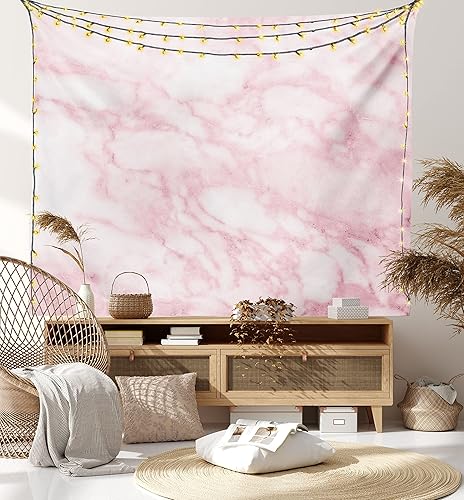 Miniatura 8 de Ambesonne Tapiz con estampado de mármol, textura de granito suave, piedra espacial, abstracto, macro, arañazos, para niñas, para colgar en la pared