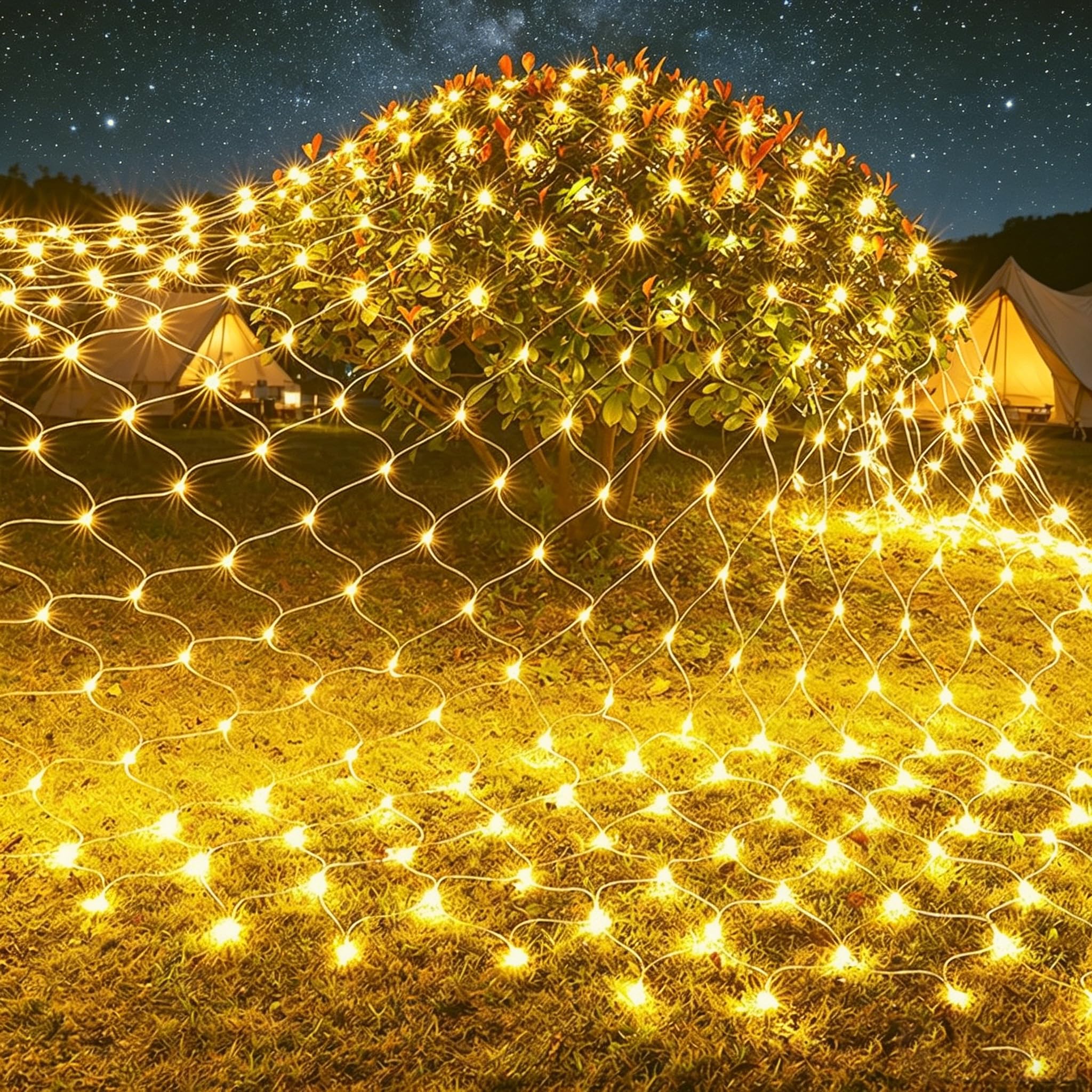 Guirnalda de Luces LED para Exterior con 8 Modos，Dorado | Uso Exterior, 8 Modos de Luz