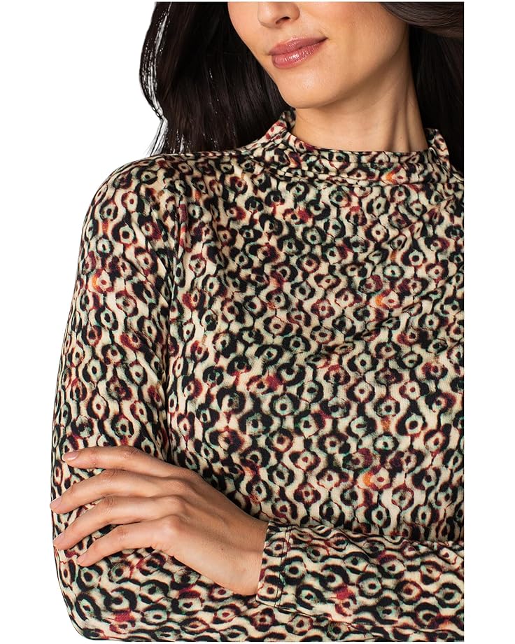 Liverpool Los Angeles Long Sleeve Pleasted Mock Neck Knit Top with Shirring - #3 of 3