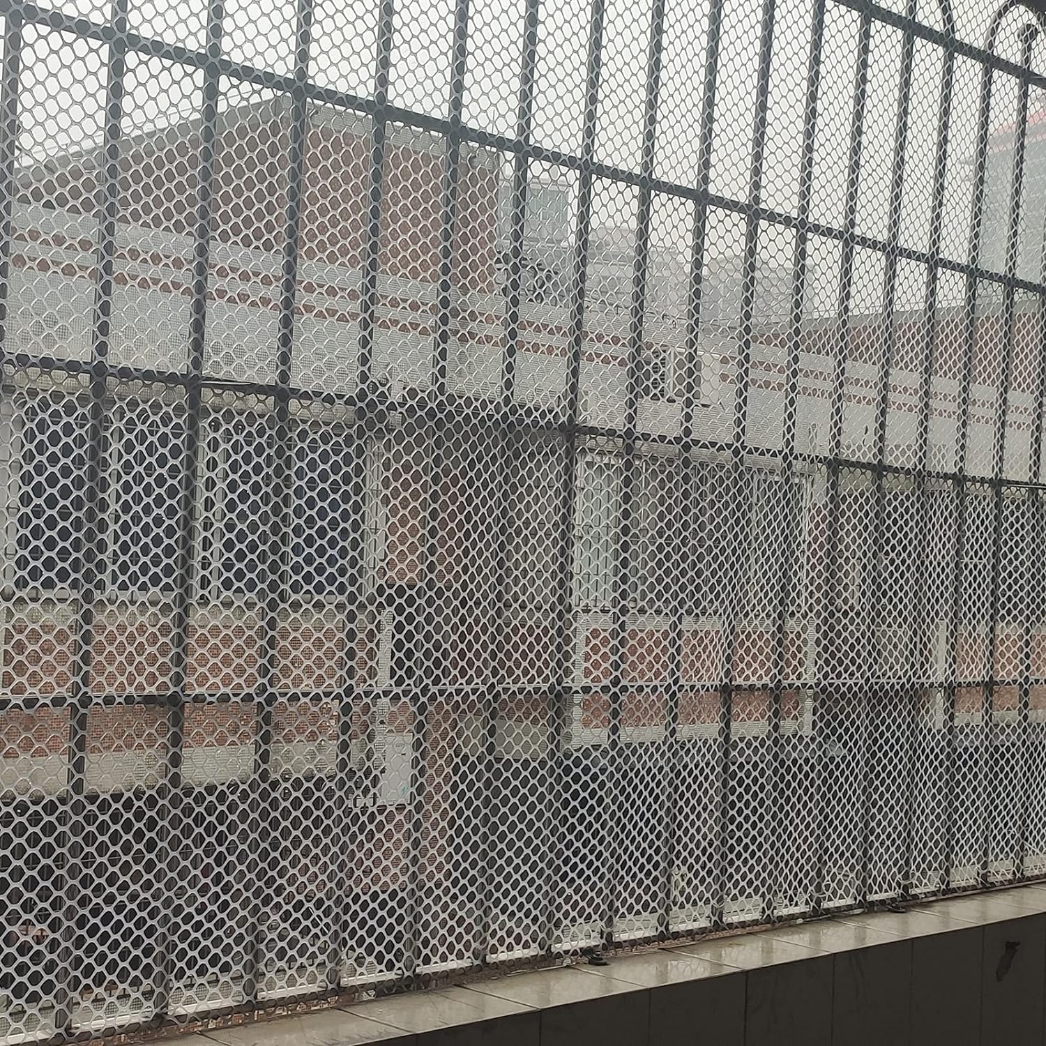 Plastic Garden Fencing Net Durable Plastic Grid Outdoor Guardrail Chicken Wire Mesh Roll Custom Made ﻿ ﻿ ﻿(Clear0.8cm0.5mx5m)