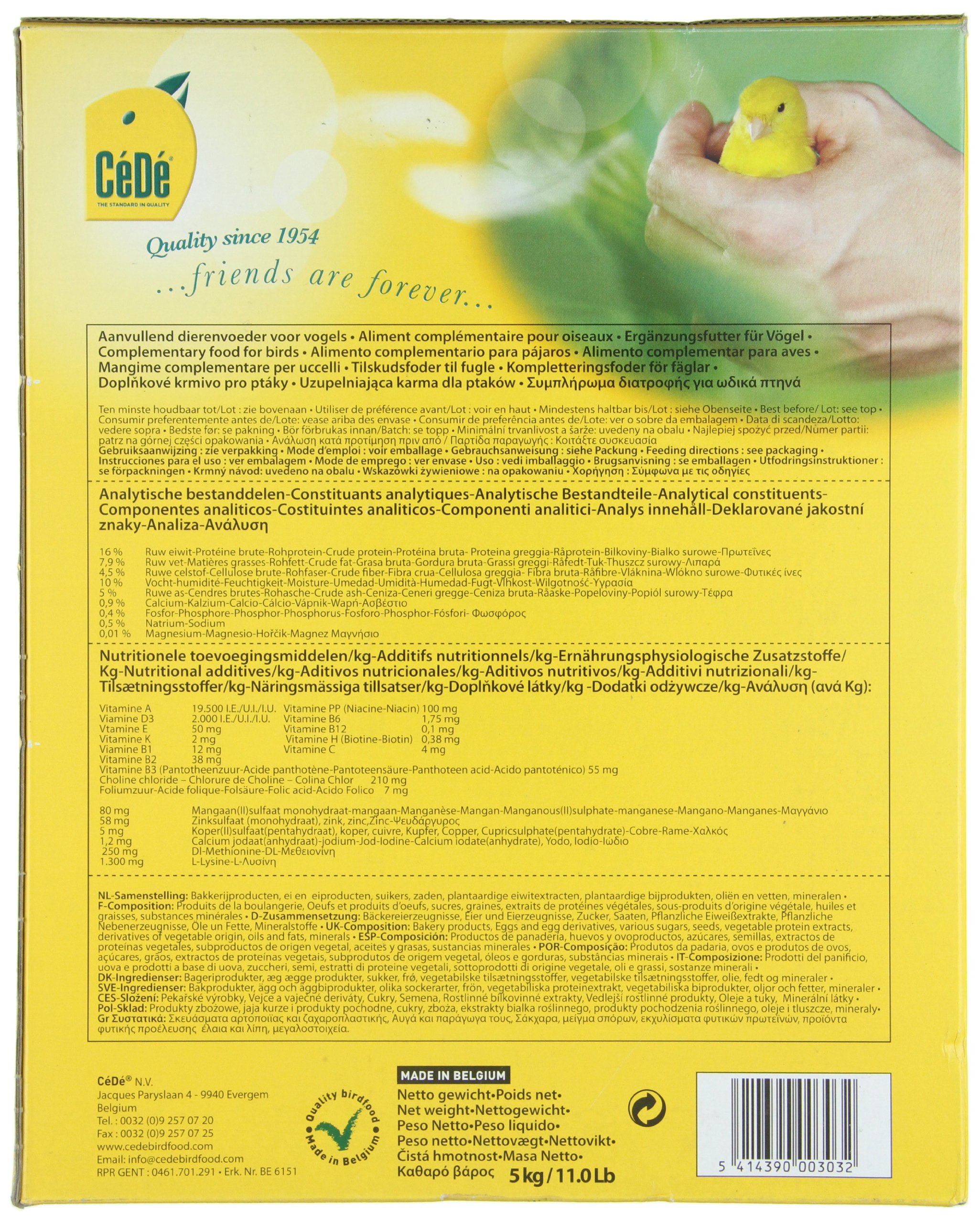 Nobby - 10010 / Cedé - Cibo proteico per Uccelli - Canarino Rosso - 5 x 1 kg