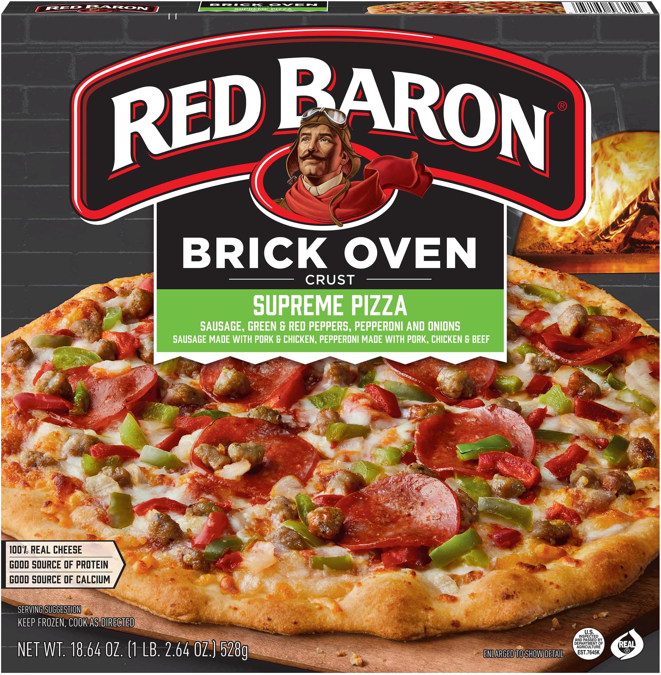 Brick Oven Supreme Pizza, Frozen, 18.64 Oz