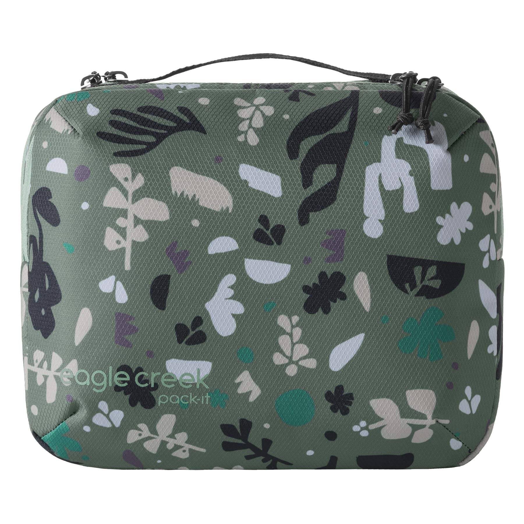 eagle creek Pack-It Reveal - Neceser triple con 3 compartimentos grandes con elástico y organizadores con cremallera, fabricado con materiales duraderos, repelentes al agua, raíces y brotes: verde