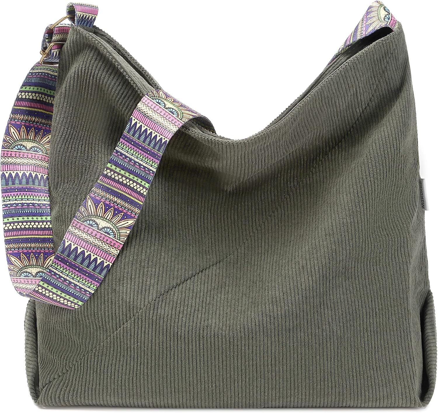 Makukke Sac à main pour femme - Sac à bandoulière en velours côtelé - Sac à bandoulière décontracté - Pour l'école, le bureau, le travail, les voyages, les excursions