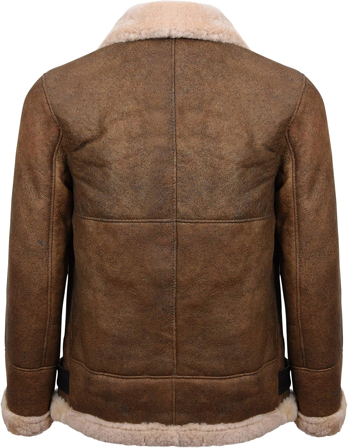 Mens Light Brown B3 Sheepskin Aviator Flying Leather Jacket