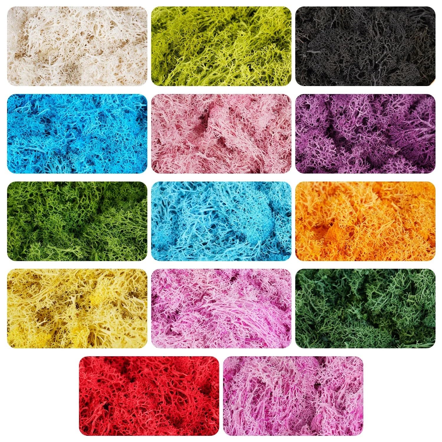 Hierba de Musgo de Vida eterna, Plantas Verdes Artificiales Artificiales, decoración for Sala de Estar, Mini Paisaje, Manualidades DIY, 100/200/500g