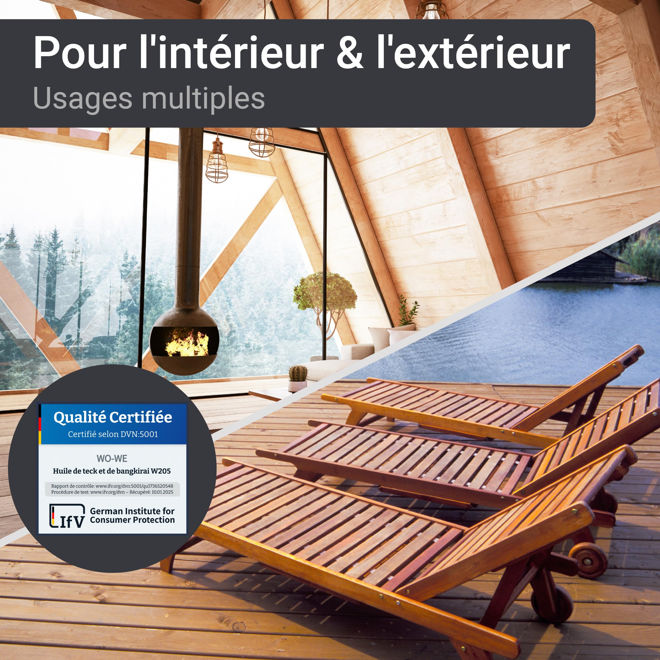 Huile de soin W205 Protecteur pour Teck, Bangkirai et bois dur - 5L