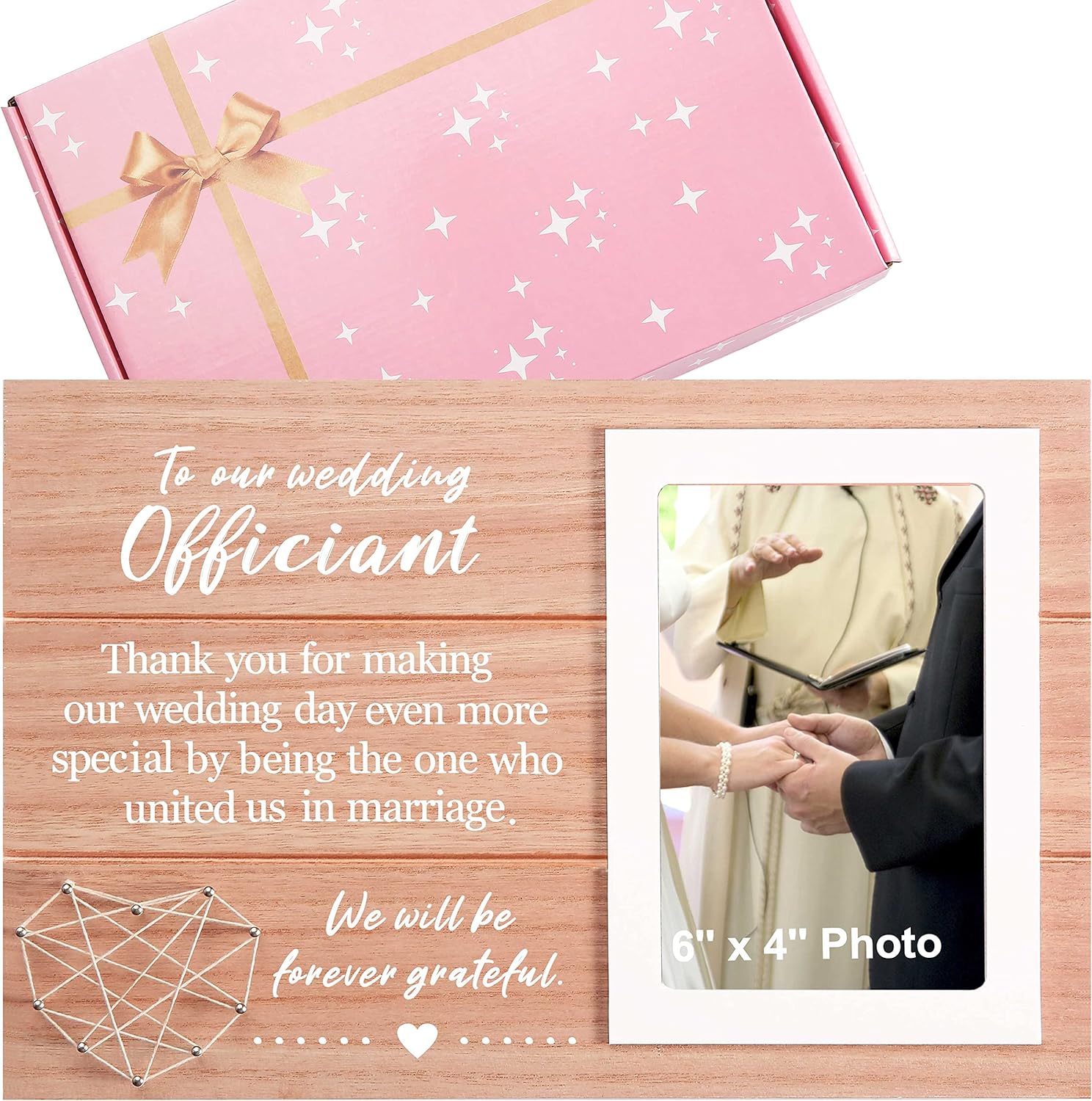 Wedding Officiant Frame Gift From Bride Groom Wedding