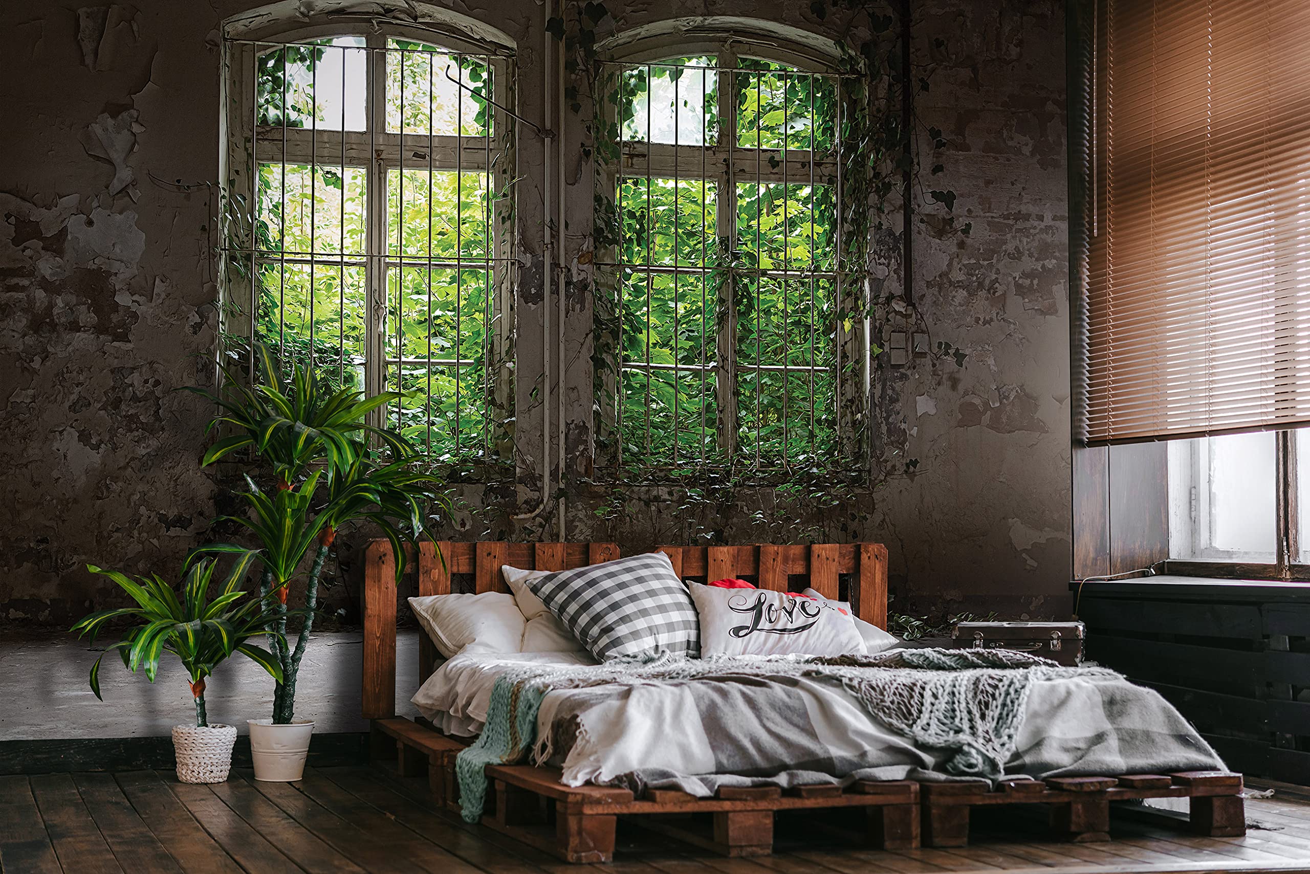 WallArena Vlies Fototapete, Grün, | Fototapeten - Tapeten - für Wohnzimmer Schlafzimmer - Vliestapete Wandtapete Tapete 3D Effekt- inkl. Kleister