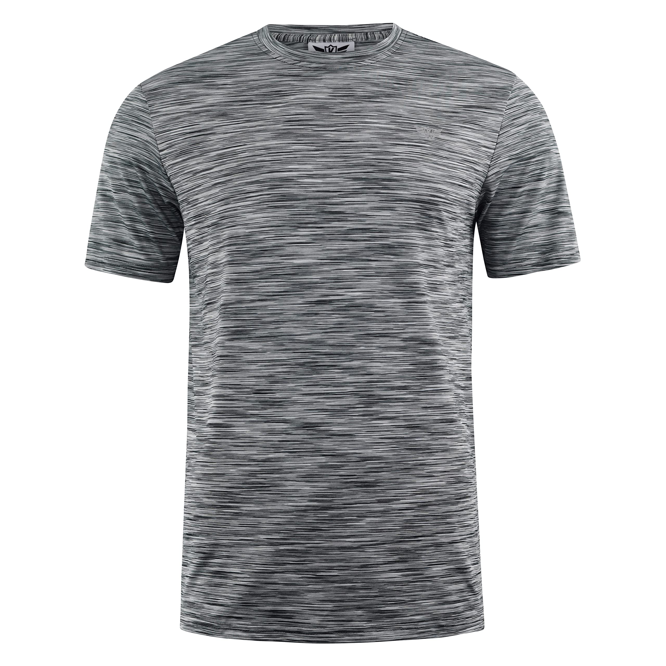 Kandor Męski T-shirt na siłownię i krótki zestaw – proaktywne męskie spodenki sportowe, trwałe męskie koszulki treningowe o wysokiej intensywności, elastyczne spodenki treningowe, odprowadzające wilgoć i rozciągliwe spodenki treningowe i koszulka UK, Szar