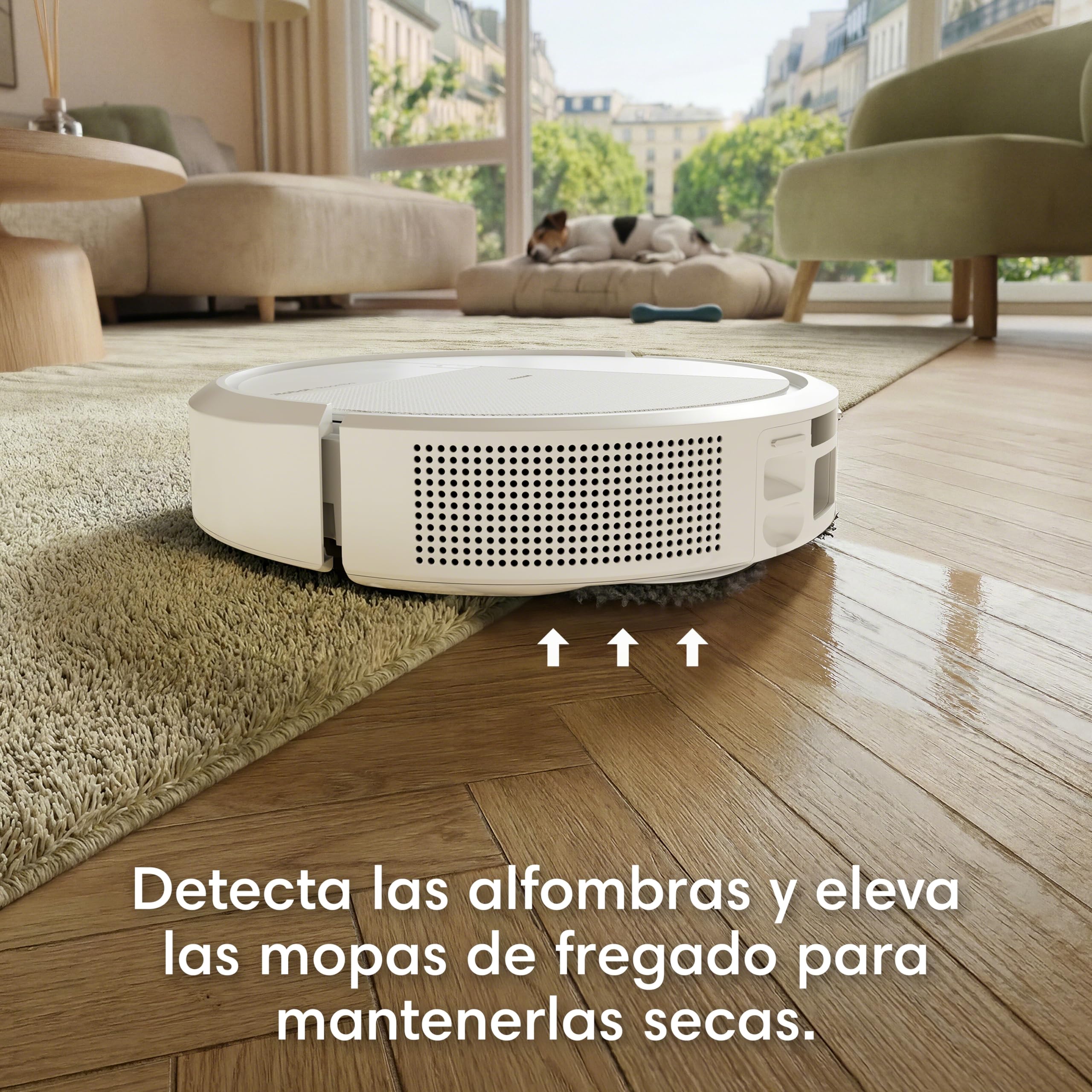 iRobot Roomba Plus 416 Combo y Base AutoWash, Aspirador y Friegasuelos, Accesorios Extra, 20000Pa, Mopa Extensible, Mopas DualClean Elevables, Secado Calor, LiDAR Clearview, Autonomía 90 días, Blanco