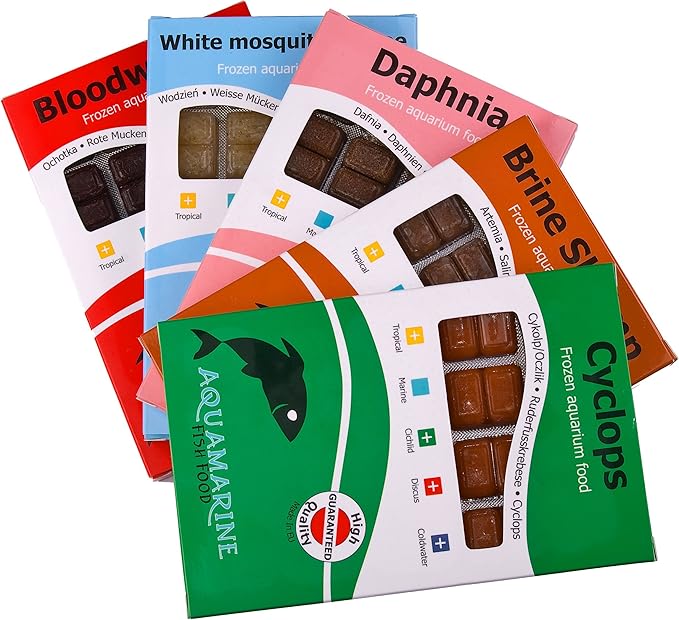 Frozen Fish Food / MIX and MATCH any 10x100g blister pack / Bloodworms